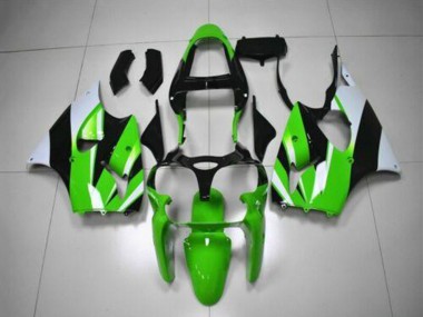 2000-2002 Kawasaki ZX6R Motorcycle Fairing Kits - Green White Black