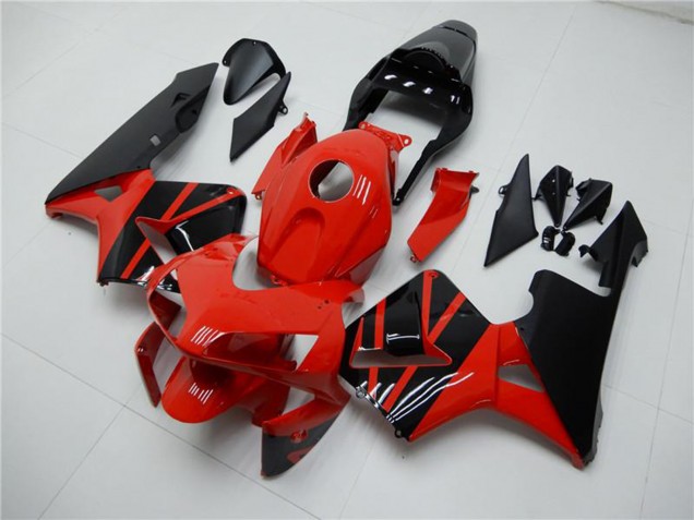 2003-2004 Honda CBR600RR Motorcycle Fairings - Red Glossy Black OEM Style
