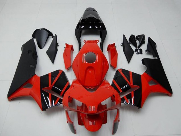 2003-2004 Honda CBR600RR Motorcycle Fairings - Red Glossy Black OEM Style