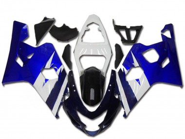 2004-2005 Suzuki GSXR 600/750 Motorcycle Fairing Kits - White Blue Black