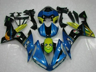 2004-2006 Yamaha YZF R1 Motorcycle Fairings - Blue Yellow Shark