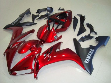 2004-2006 Yamaha YZF R1 Motorcycle Fairing - Red Matte Black
