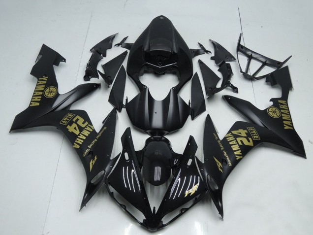 2004-2006 Yamaha YZF R1 Motorcycle Fairings - Matte Black Gold