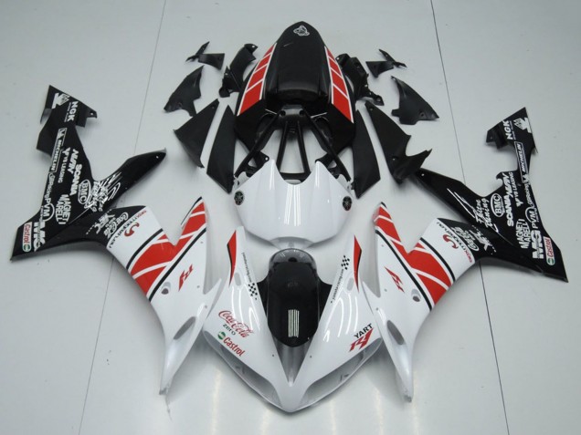 2004-2006 Yamaha YZF R1 Motorcycle Fairings - White Red Black Castrol