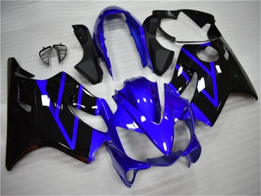 2004-2007 Honda CBR600 F4i Motorcycle Fairing Kits - Blue Glossy Black