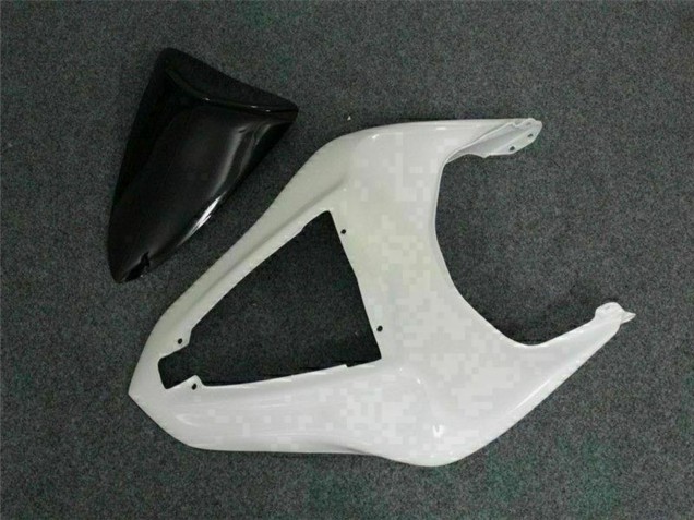 2007-2008 Kawasaki ZX6R Motorcycle Fairings - Black White Elf