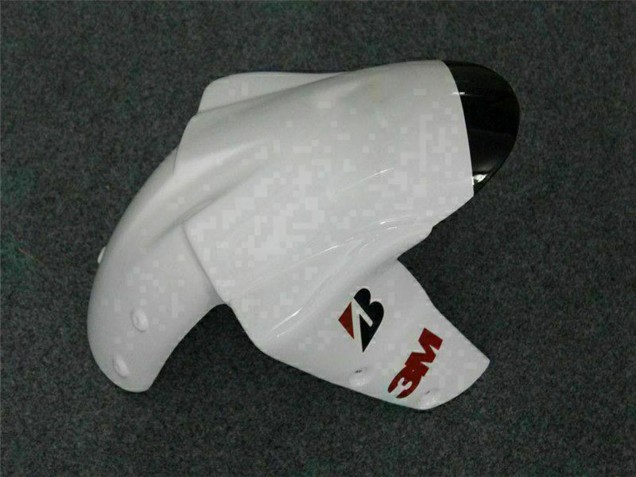 2007-2008 Kawasaki ZX6R Motorcycle Fairings - Black White Elf