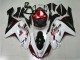 2007-2008 Kawasaki ZX6R Motorcycle Fairings - White Black Red