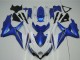 2008-2010 Suzuki GSXR 600/750 Motorcycle Fairings - White Blue