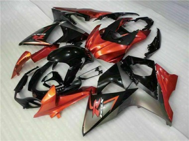 2009-2016 Suzuki GSXR 1000 Motorcycle Fairings - Orange Glossy Black
