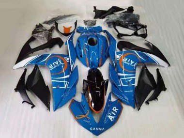2015-2018 Yamaha YZF R3 Motorcycle Fairings - Blue White Black Orange