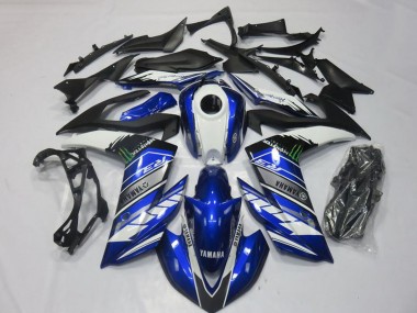 2015-2018 Yamaha YZF R3 Motorcycle Fairings - Blue White Black Green Monster
