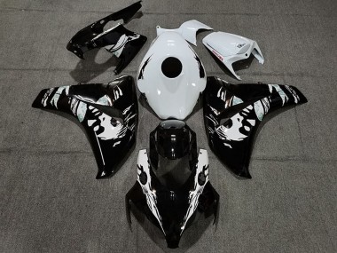 2008-2011 Honda CBR1000RR Motorcycle Fairings - White Glossy Black Le Mis New