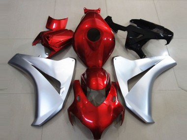 2008-2011 Honda CBR1000RR Motorcycle Fairings - Silver Red
