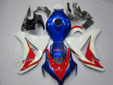 2008-2011 Honda CBR1000RR Motorcycle Fairings - White Blue Red HRC
