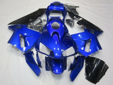 2003-2004 Honda CBR600RR Motorcycle Fairing - Blue Glossy Black