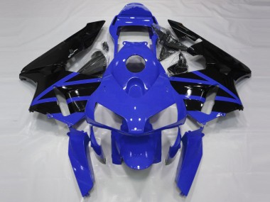 2003-2004 Honda CBR600RR Motorcycle Fairings - Blue Glossy Black Stripe