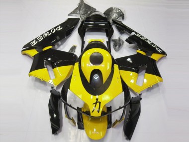 2003-2004 Honda CBR600RR Motorcycle Fairings - Yellow Glossy Black Power