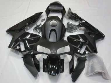 2003-2004 Honda CBR600RR Motorcycle Fairings - Glossy Black Matte Black