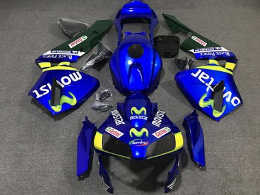 2003-2004 Honda CBR600RR Motorcycle Fairings - Blue Yellow Green MoviStar