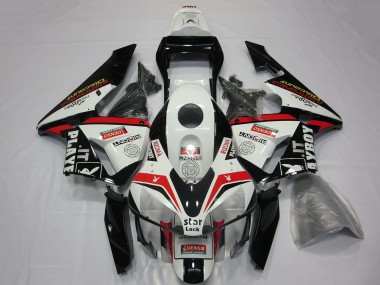 2003-2004 Honda CBR600RR Motorcycle Fairings - White Red Glossy Black Playboy