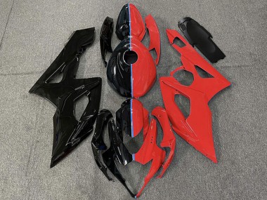 2005-2006 Suzuki GSXR 1000 Motorcycle Fairings - Glossy Black and Red