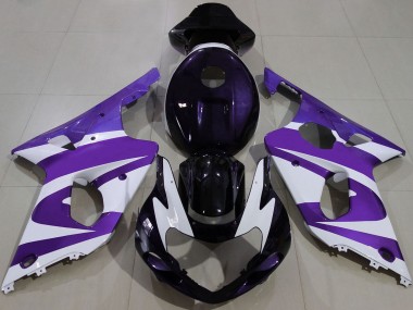 2000-2002 Suzuki GSXR 1000 Motorcycle Fairings - Purple White Black