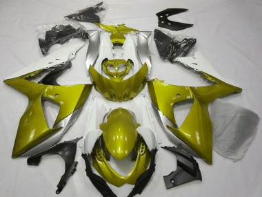 2009-2016 Suzuki GSXR 1000 Motorcycle Fairings - White Yellow