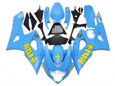 2005-2006 Suzuki GSXR 1000 Motorcycle Fairings - Blue Yellow Rizla