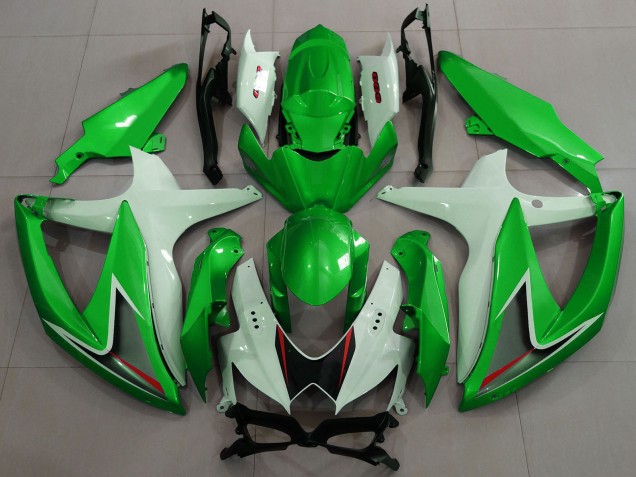2008-2010 Suzuki GSXR 600 / GSXR 750 Motorcycle Fairings - White Green Black Red