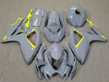 2006-2007 Suzuki GSXR 600 / GSXR 750 Motorcycle Fairings - Nardo Grey High Viz Yellow