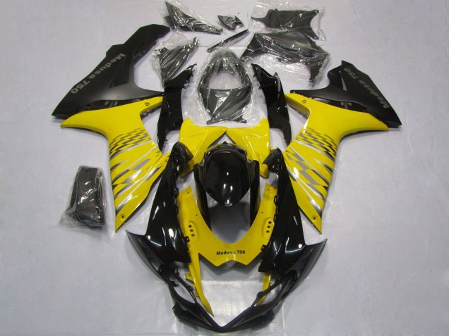 2011-2024 Suzuki GSXR 600 / GSXR 750 Motorcycle Fairings - Yellow Grey Black