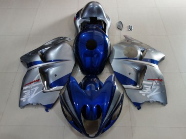 1996-2007 Suzuki GSXR 1300 Motorcycle Fairings - Deep Blue Silver