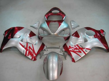 1996-2007 Suzuki GSXR 1300 Motorcycle Fairings - Silver Red
