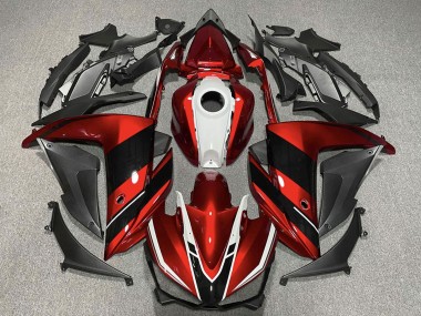 2015-2018 Yamaha R3 Motorcycle Fairings - Red White Glossy Black