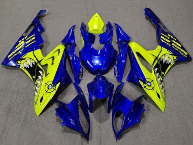 2009-2014 BMW S1000RR Motorcycle Fairings - Yellow Blue Shark