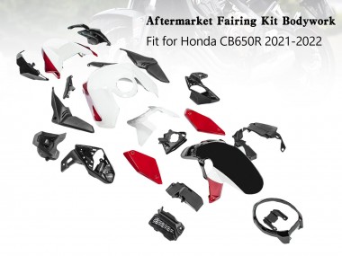 2019-2022 Honda CB650R Motorcycle Fairings - Black Red White