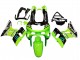 1998-2003 Kawasaki ZZR600 Motorcycle Fairings - Green Glossy Black Blue Monster Elf Touch4 Bridgestone