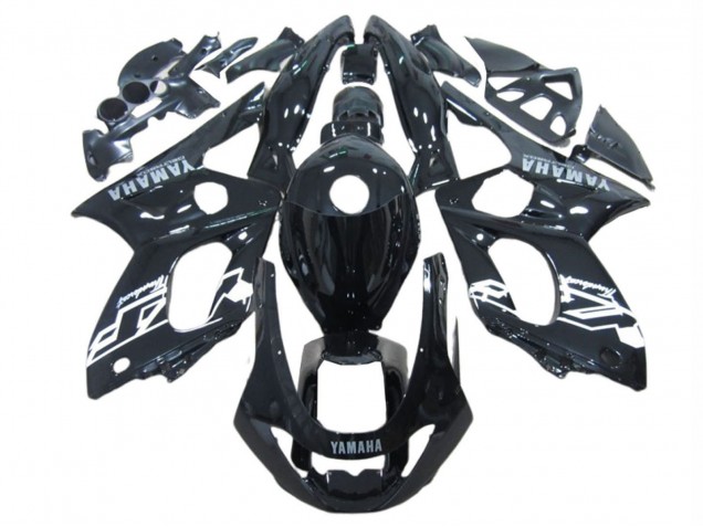 1996-2007 Yamaha YZF600R Thundercat Motorcycle Fairings - Glossy Black White