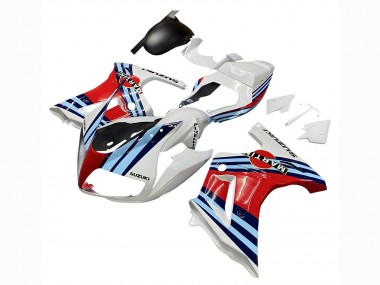 2003-2013 Suzuki SV650 Motorcycle Fairings - White Red Blue Martini