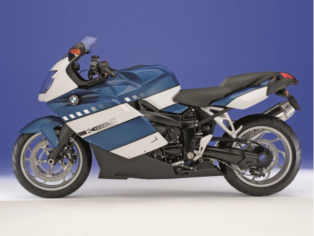 2005-2010 BMW K1200S Motorcycle Fairings - White Dark Blue