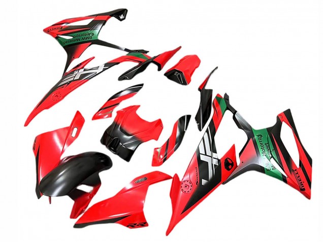 2019-2022 BMW S1000RR Motorcycle Fairings - Red Black Green