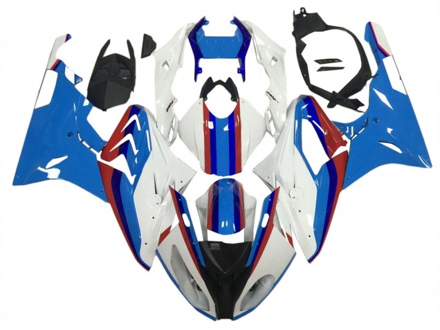 2009-2014 BMW S1000RR Motorcycle Fairings - White Red Blue