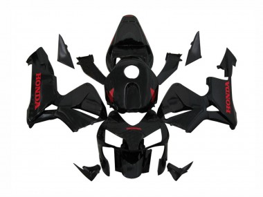 2003-2004 Honda CBR600RR Motorcycle Fairings - Glossy Black Red Decals