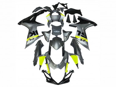 2011-2024 Suzuki GSXR 600 / GSXR 750 Motorcycle Fairings - Silver Yellow Black