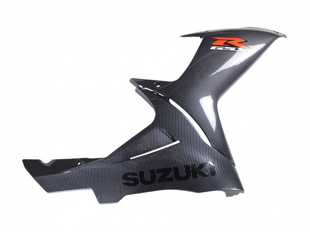 2011-2024 Suzuki GSXR 600 / GSXR 750 Motorcycle Fairings - Black Carbon Fiber Red