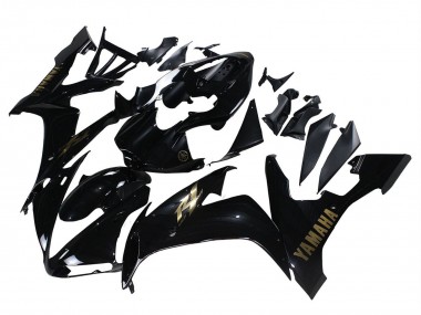 2004-2006 Yamaha YZF 1000 R1 Motorcycle Fairings - Glossy Black Gold Decals
