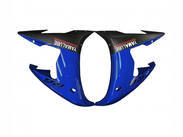 2006-2009 Yamaha YZF R6S Motorcycle Fairings - Blue White Glossy Black Yamalube
