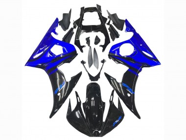 2006-2009 Yamaha YZF R6S Motorcycle Fairings - Blue Glossy Black