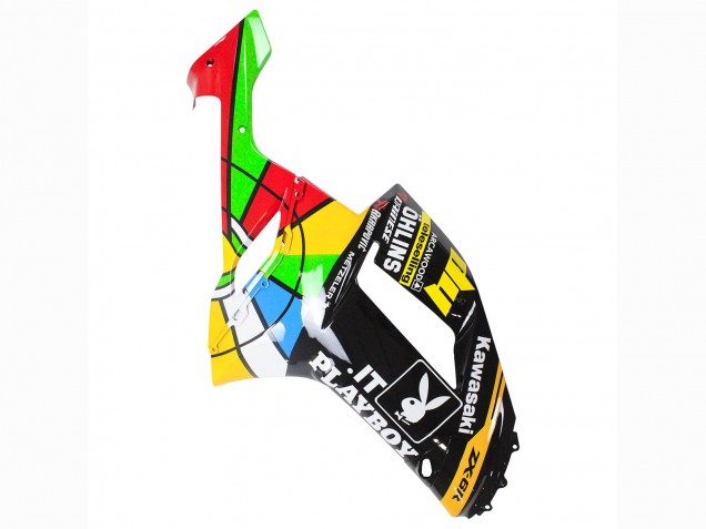 2007-2008 Kawasaki ZX6R Motorcycle Fairings - Colorful Playboy 223